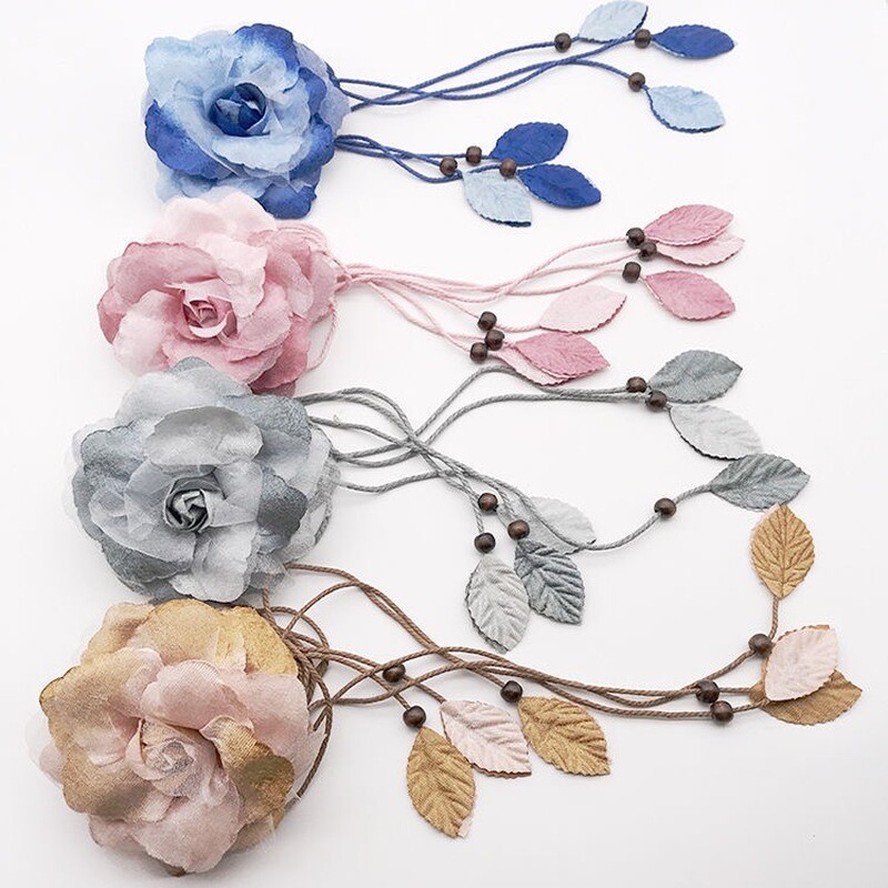 1 Pair Floral Curtain Tie Backs Holdback Tieback Holders Flower Home Decor