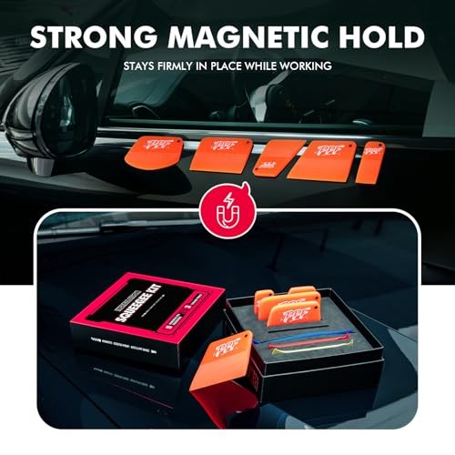 PPF Squeegee Set – 5 in 1 Different Sizes TPU Squeegees, 2 Axe Vinyl Wrap