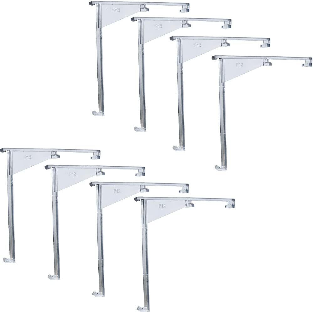 8pcs Valance Clips 3.5″ Clear Vertical Blind Hidden Retainer Holder Installat…