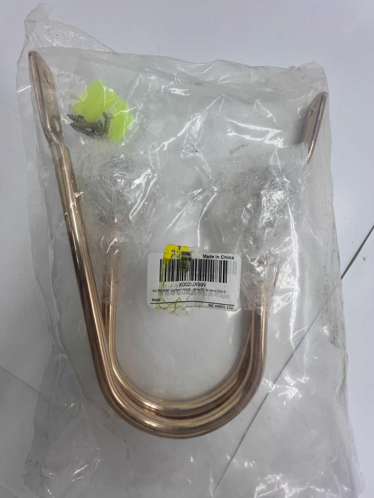 QTY 4 Increway Curtain Hook Holdback Round Metal Decorative Curtain Drapery Gold