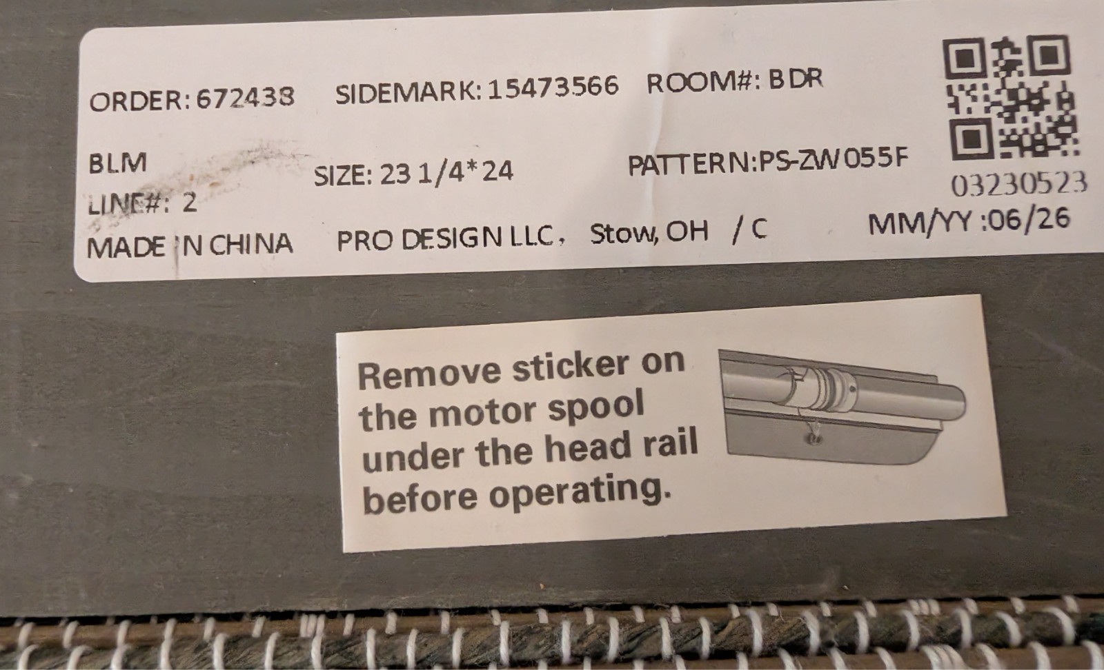 New, custom motorized blinds for windows (see details below)