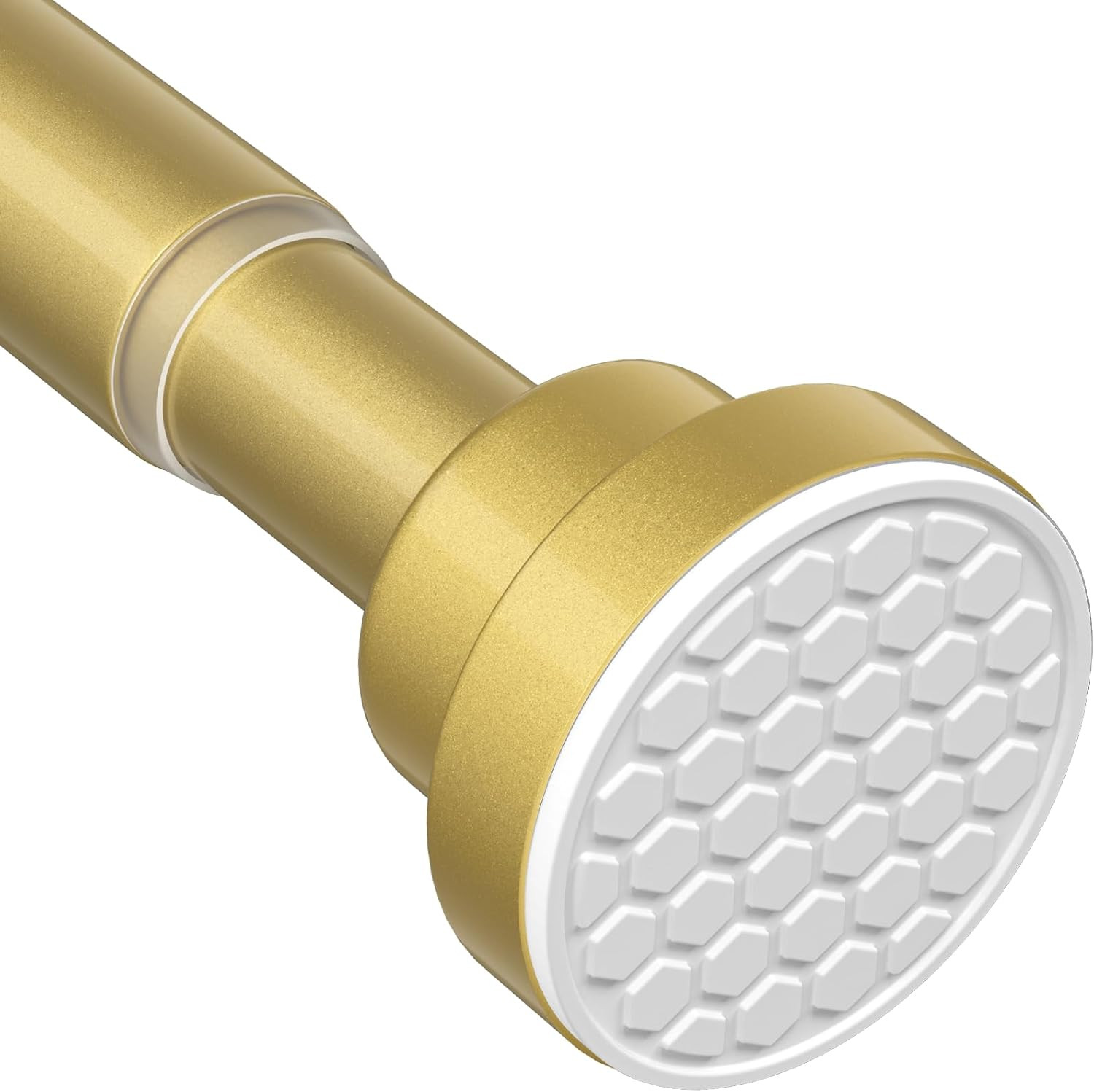 1 Pack Gold Spring Tension Curtain Rod 28-48 Inches, 7/8″ inch Adjustable Cur…