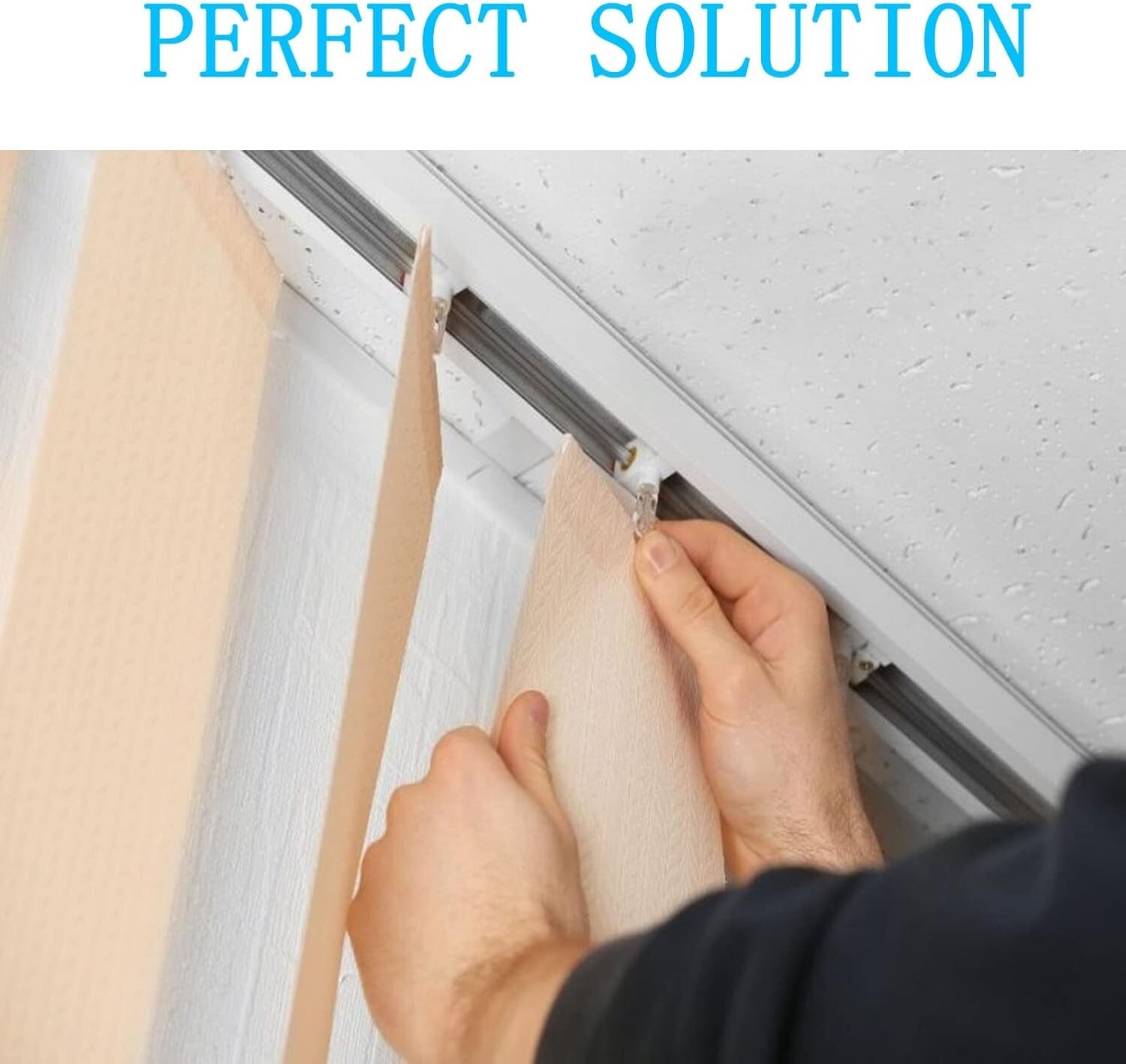 60 Pcs Vertical Blinds Replacement Slats Panels, Vertical Blind Repair Tabs Kit