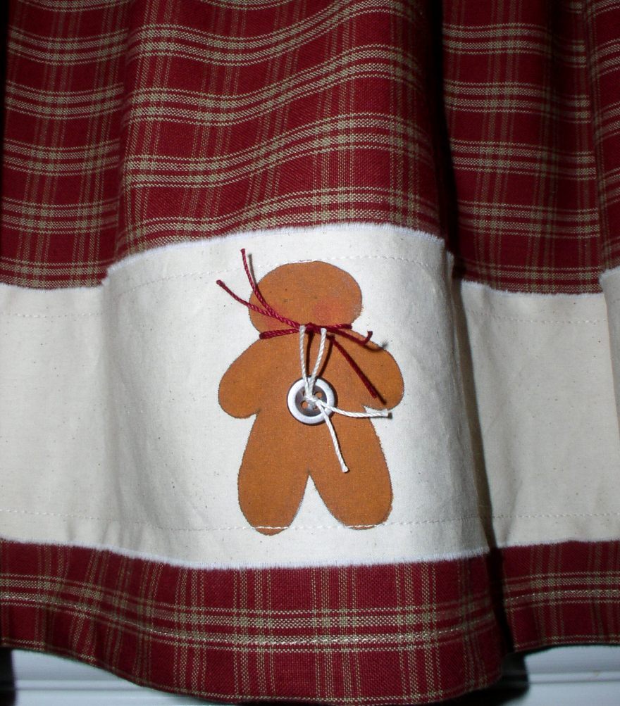 Hearts and Gingerbread Valances Tiers Runners Country Primitive Gingerbread Art