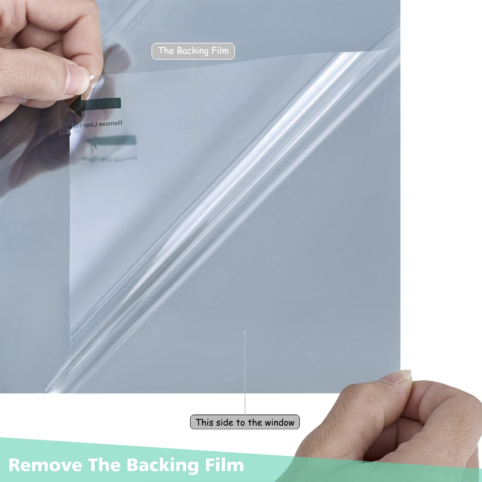 Volcanics One Way Window Privacy Film Sun Blocking 17.5″ x 78.7″, Silver