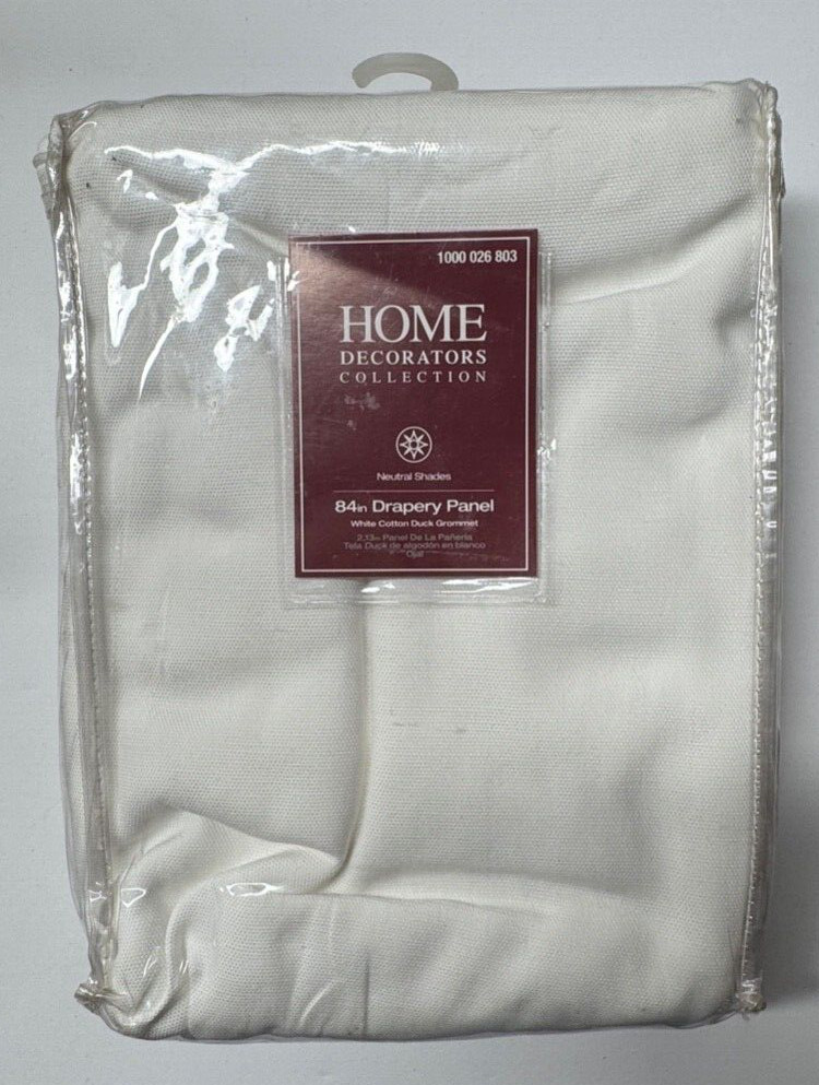 White Solid Grommet Room Darkening Curtain – 42 in. W x 84 in 100% Cotton