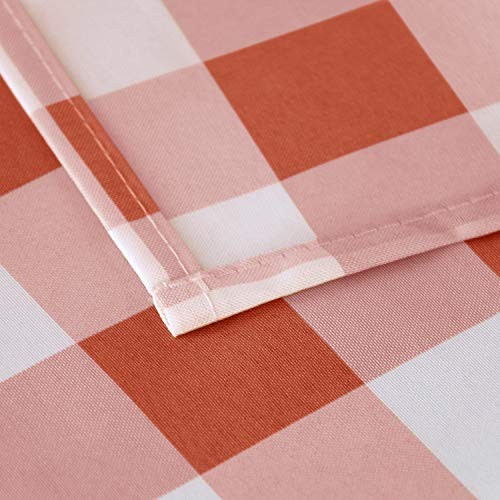 3 Piece Semi Sheer Kitchen Curtains 29″W x 36″L (Pack of 3) Pumpkin Orange