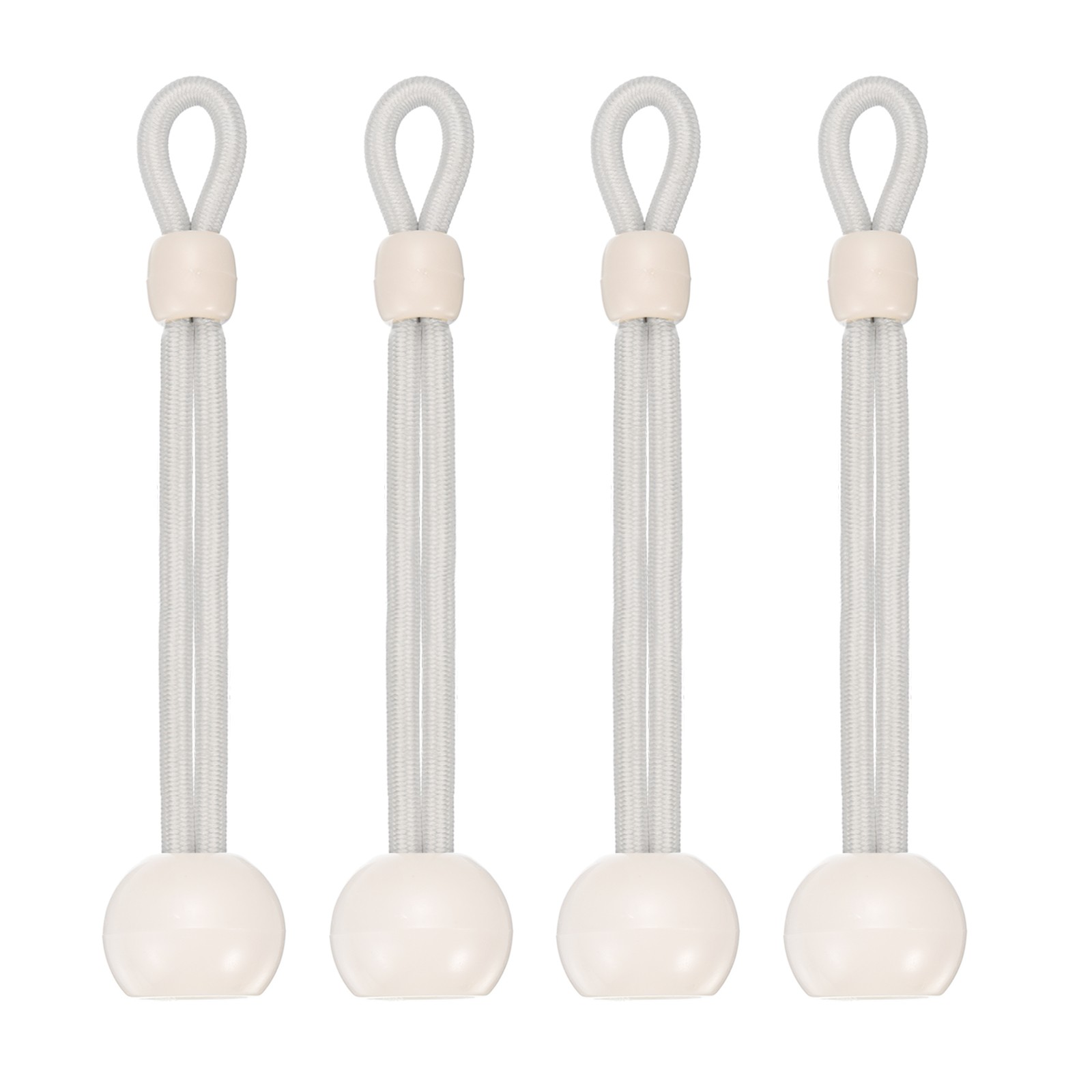 4Pcs Blinds Bungee Tie Downs 3.7 Inch for Roller Blinds Shades Beige