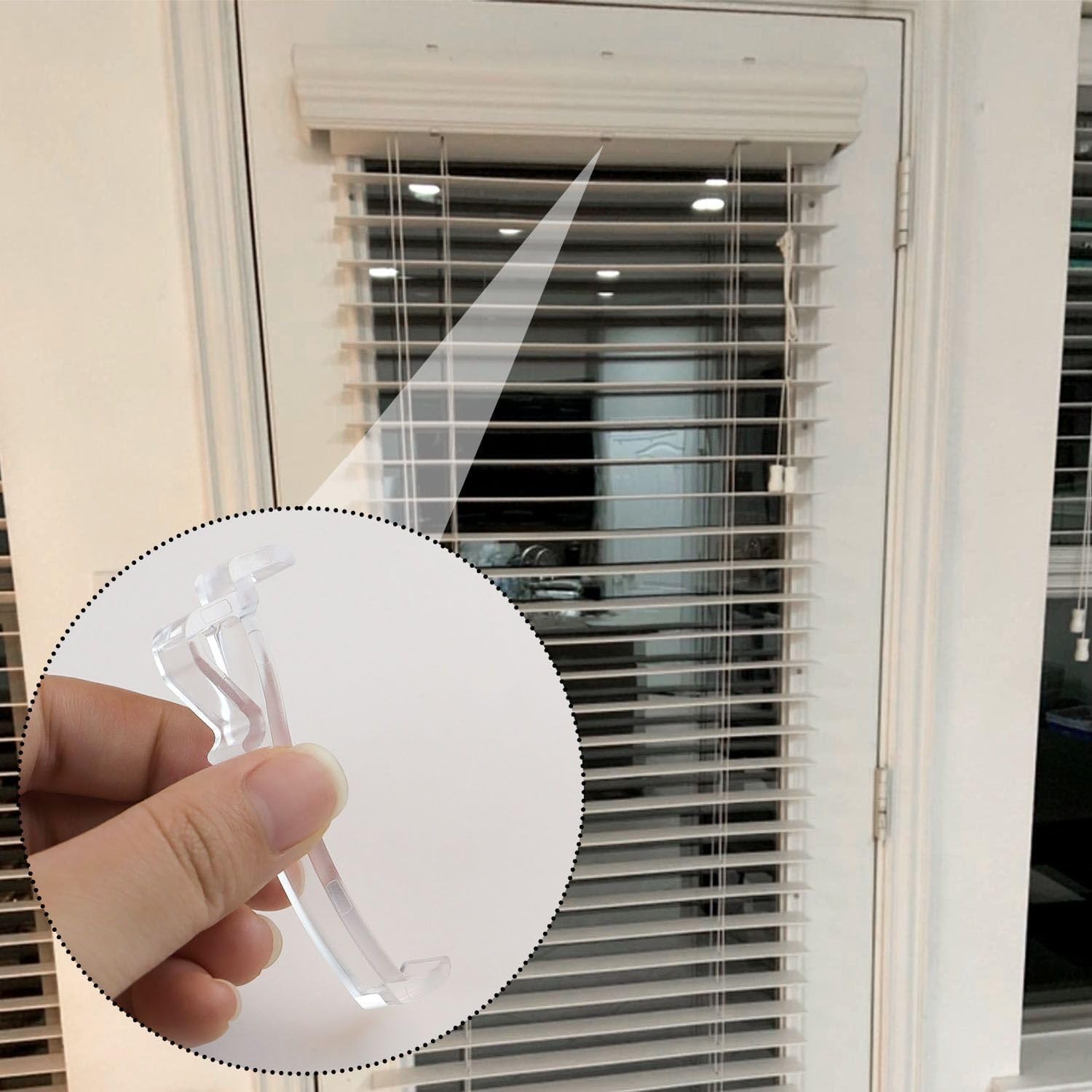 12 Clear Plastic Valance Clips for 2.45″ Blinds – Sturdy & Invisible Design