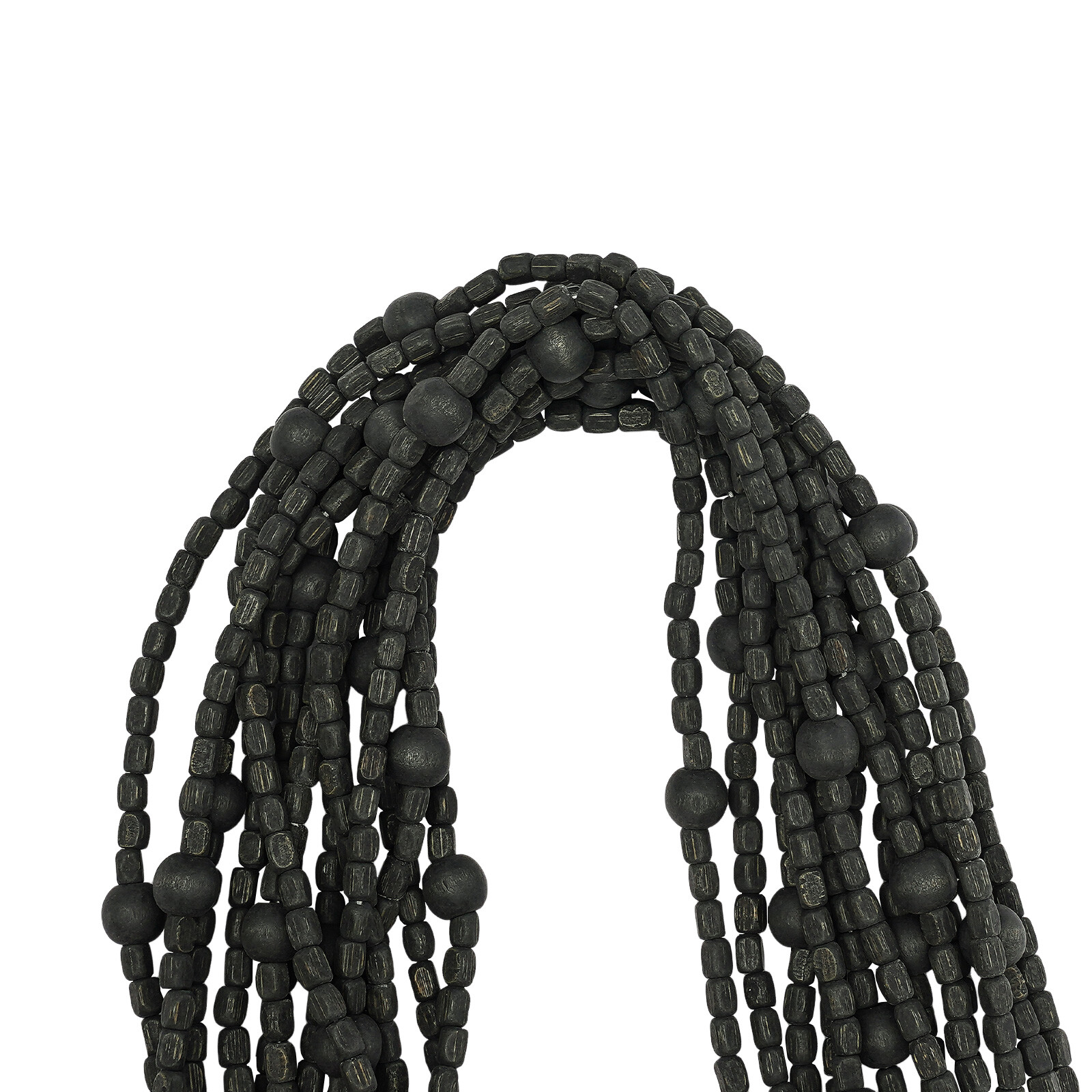 Natural Wood Black Door Curtain Beads, Front Door Decor Doorway Beads Curtains