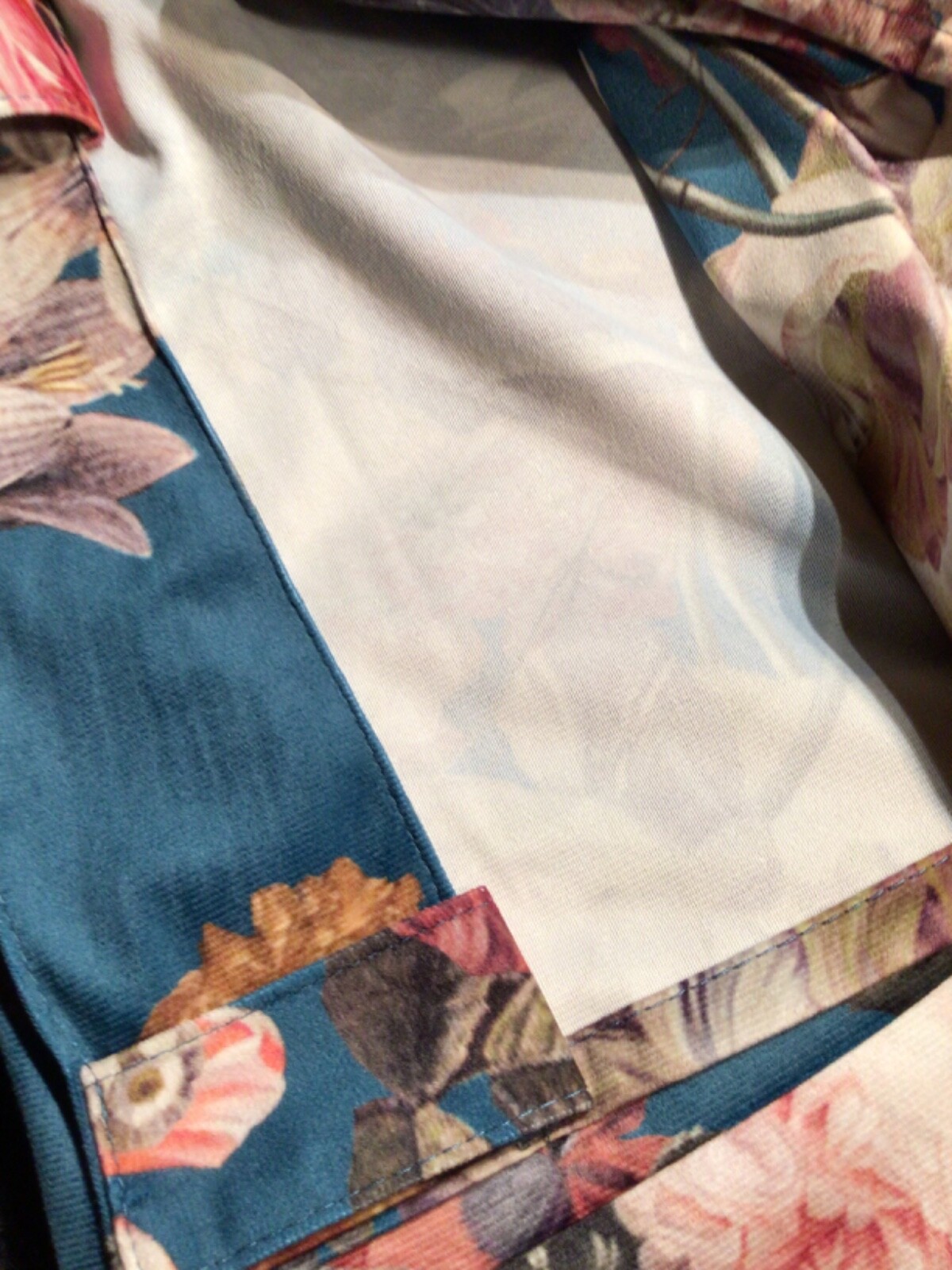CALLISTO HOME Window Curtain panels 38 x 96 Multicolor Floral 2 Pc Set NEW