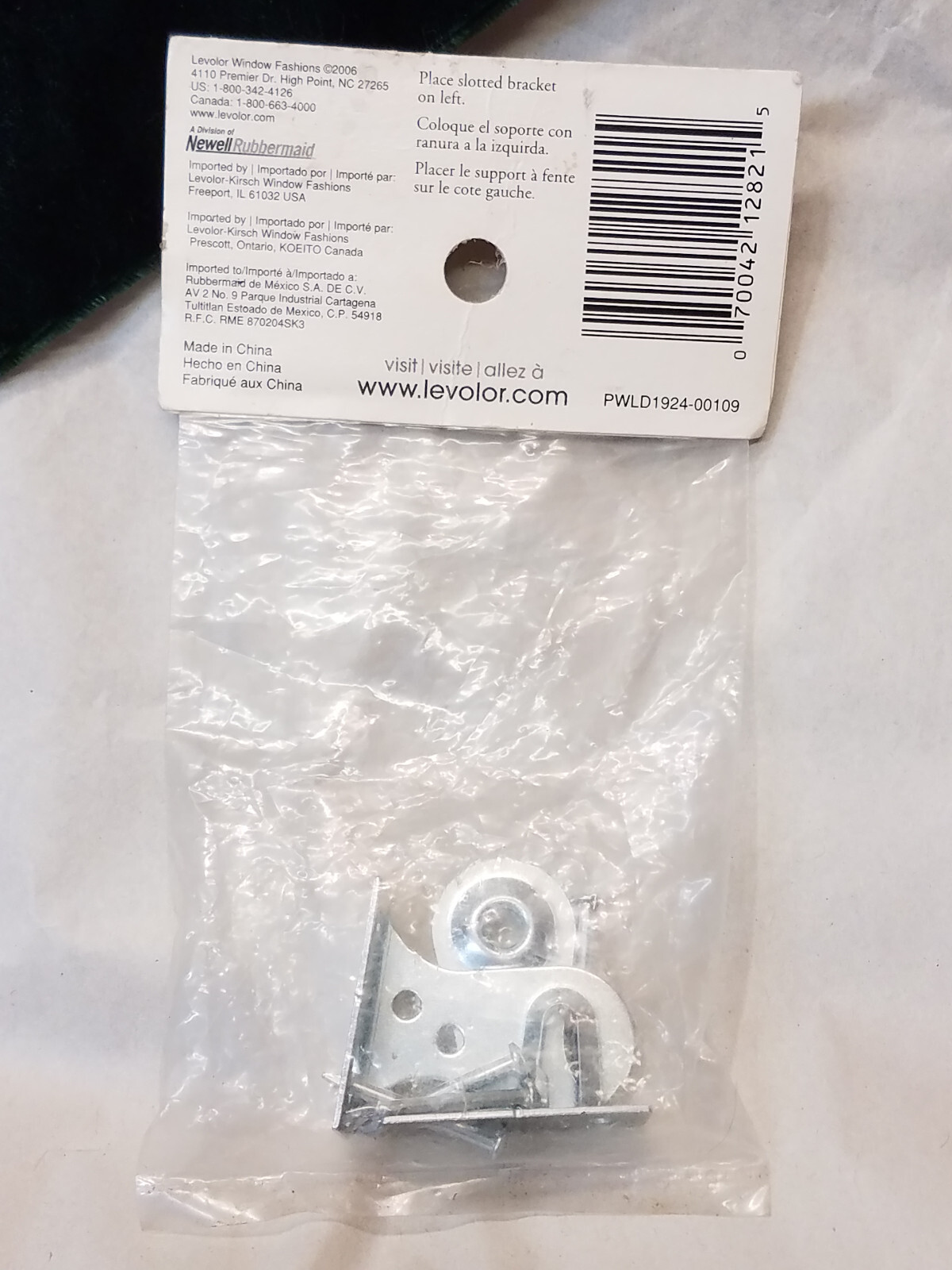 Levolor 12821 Outside Mount Window Shade Brackets