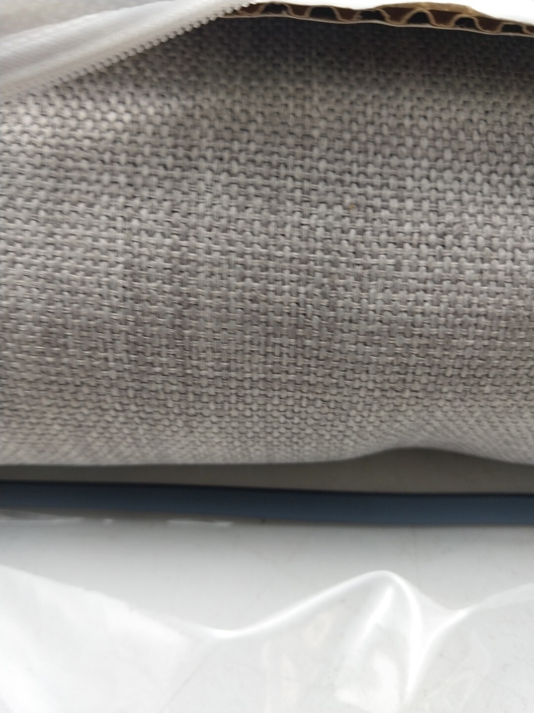 Exclusive Fabrics Faux Linen Curtain 50in x 96in Gray Pole Pocket with Hookbelt