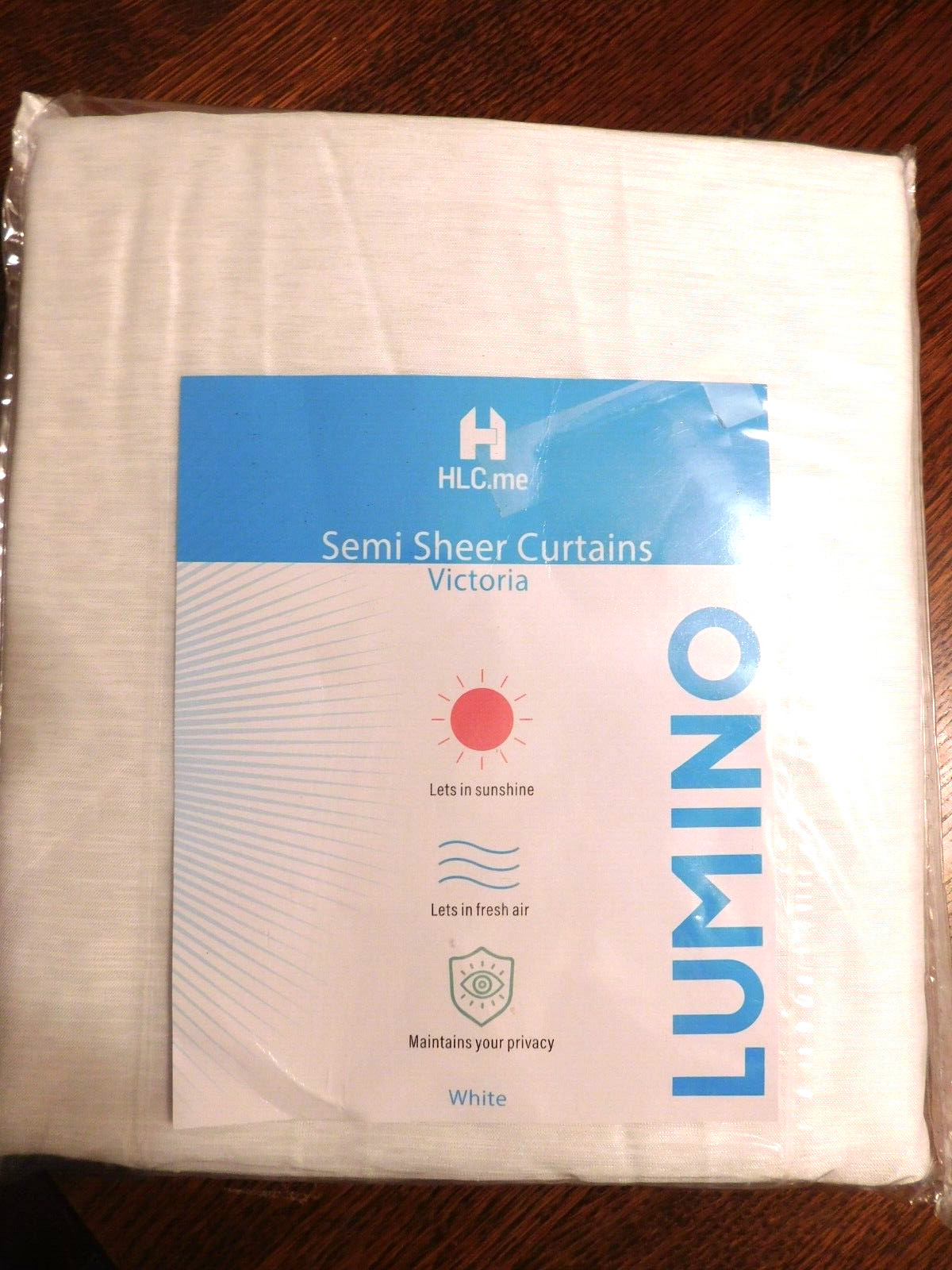 LUMINO SET SEMI SHEER CURTAINS, VICTORIA, METAL GROMM,54″X84″L EACH