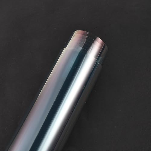 Car Window Tint 80% VLT, 80 Percent Chameleon Red Window Tint 20In x 10Ft