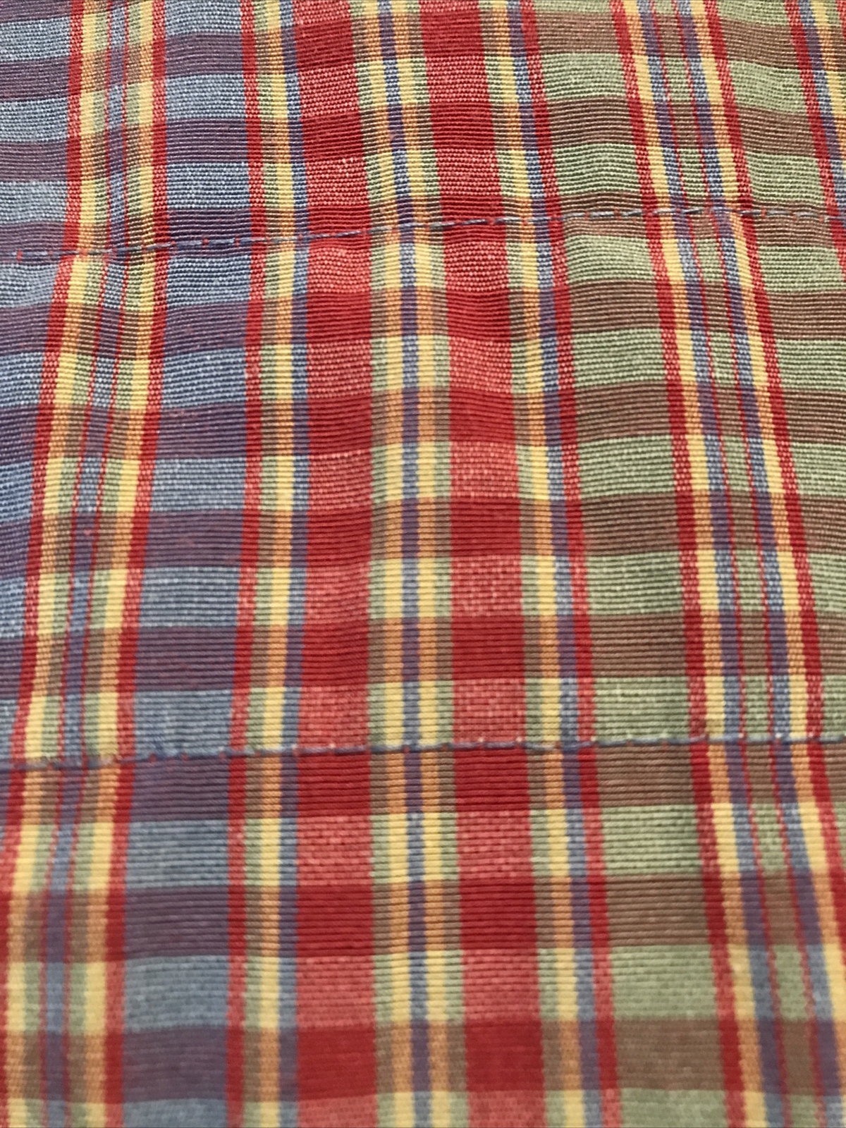 Window Valance Lined Long Quality Checked Mix 73” X 20.5” #b10