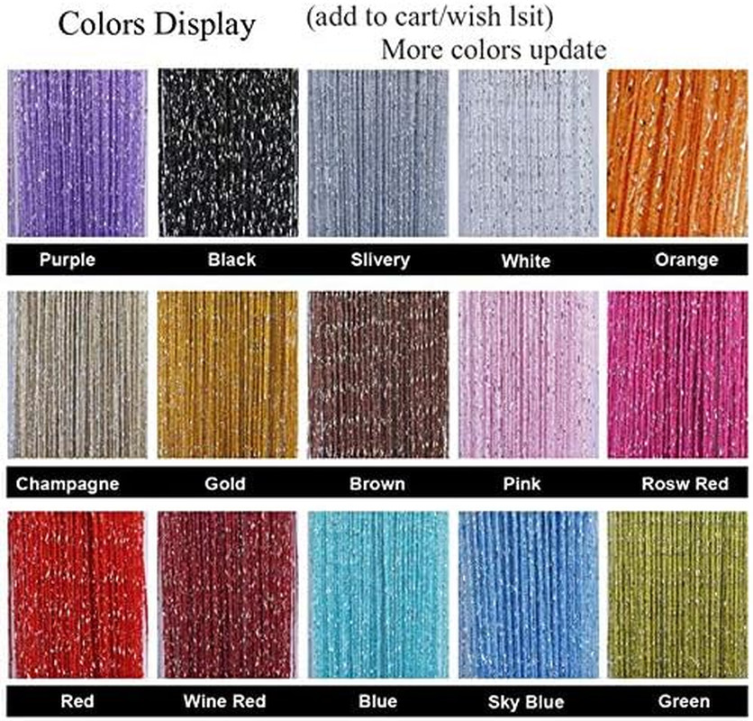 Home Decor Sequin Curtain for Doorway,Door String Curtains, 39X79 Inch Hanging,C