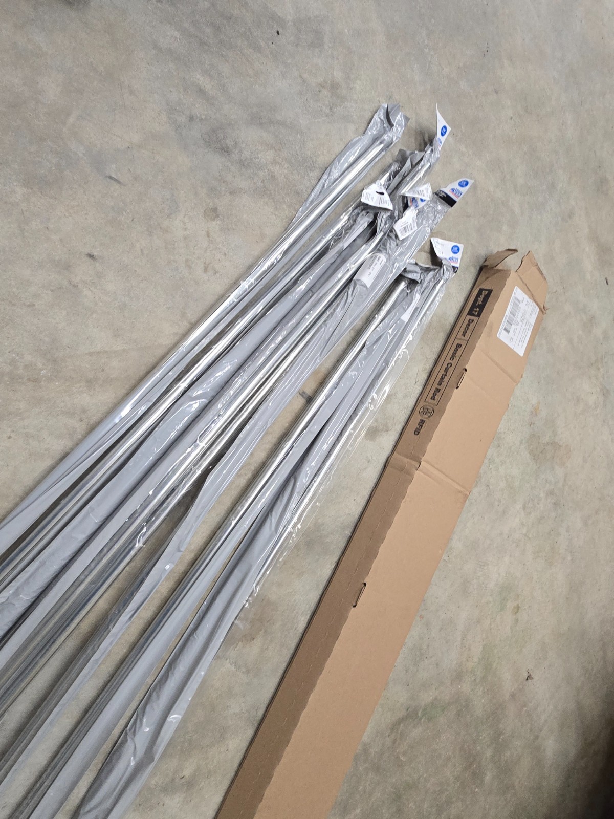 MAINSTAYS 5/8″ Spring WINDOW Curtain Tension Rods Chrome 48 to 75″ Pack of 10