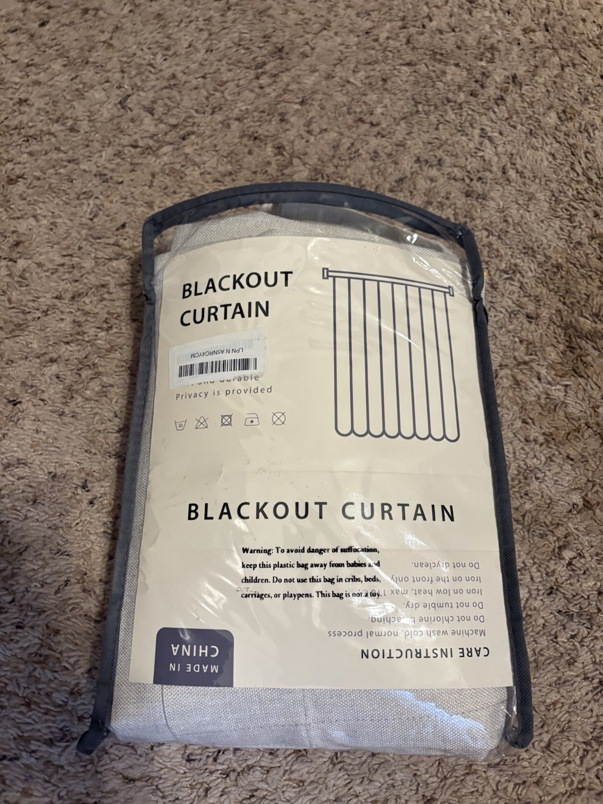 Blackout Curtains 50×74 Cream Color 2 Large Panels New Opened Package