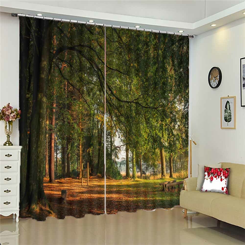 Great Natural Vegetation 3D Blockout Photo Print Curtain Fabric Curtains Window