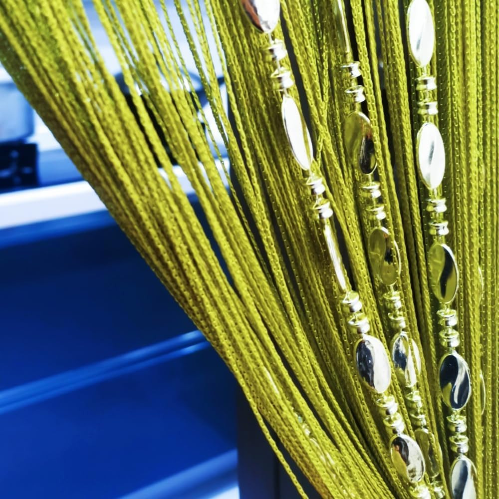 100Cmx200Cm Decorative Door String Curtain Beads Wall Panel Fringe Window Room D
