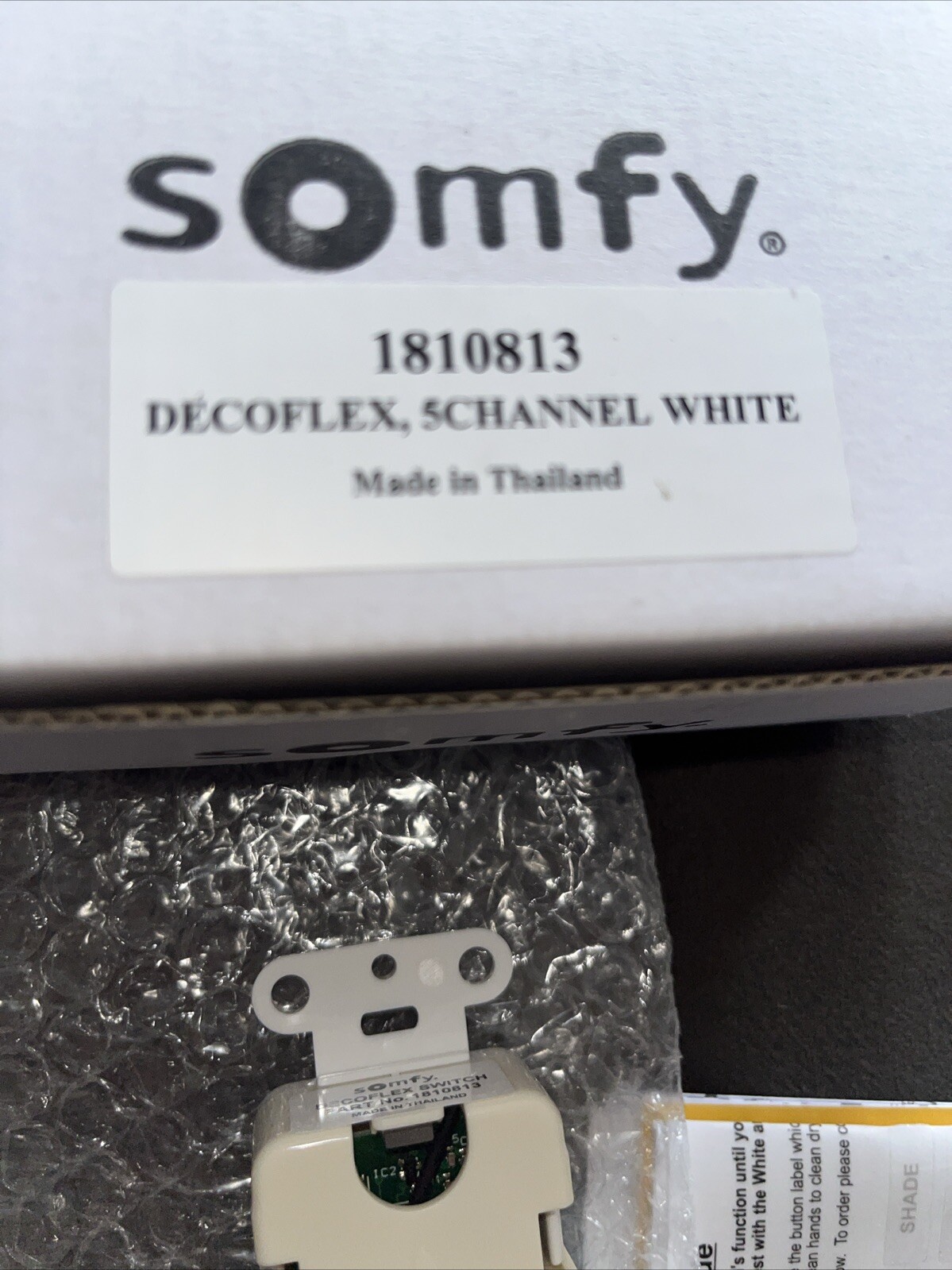 Somfy 1810813 5 channel remote control blind switch Part number White BRAND NEW