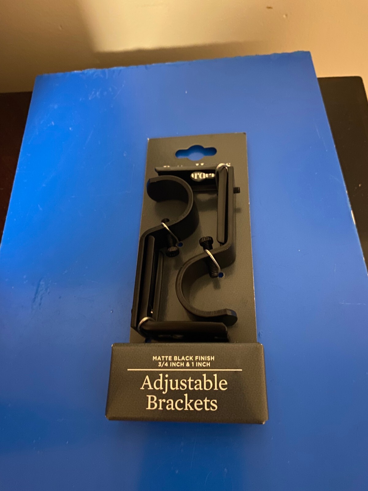 NEW 2 PK BETTER HOMES & GARDENS 3/4″ TO 1″ DIA. ADJUSTABLE CURTAIN ROD BRACKETS