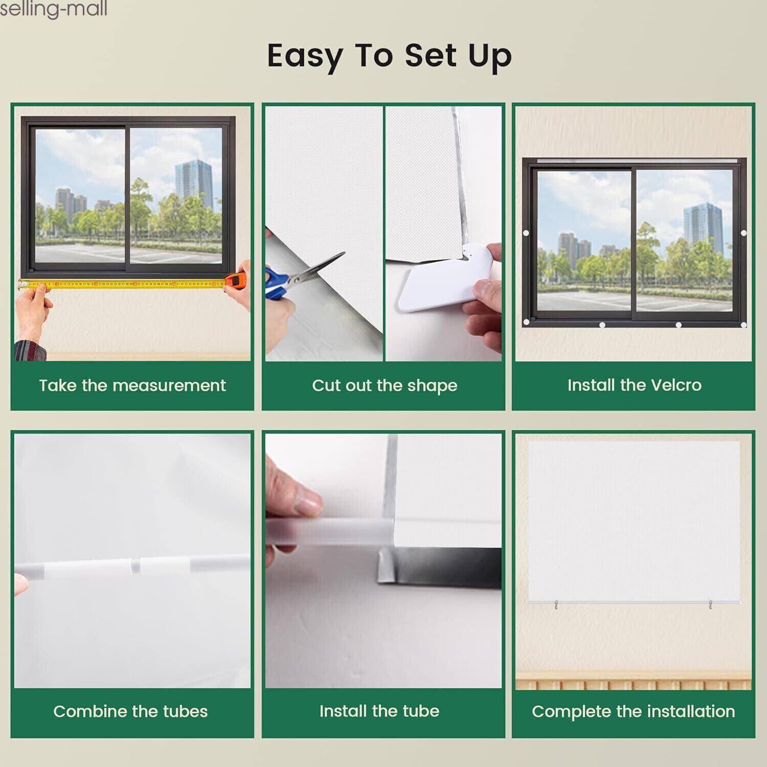 100% Blackout Roller Curtains Cordless Window Shade Blackout Blinds for Room
