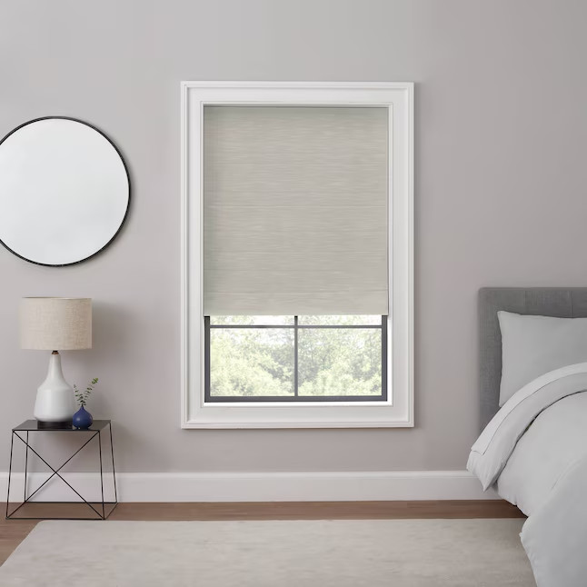 New Eclipse 27in x 64in Linen Blackout Cordless Roman Shade Pack of 4 Shades S3