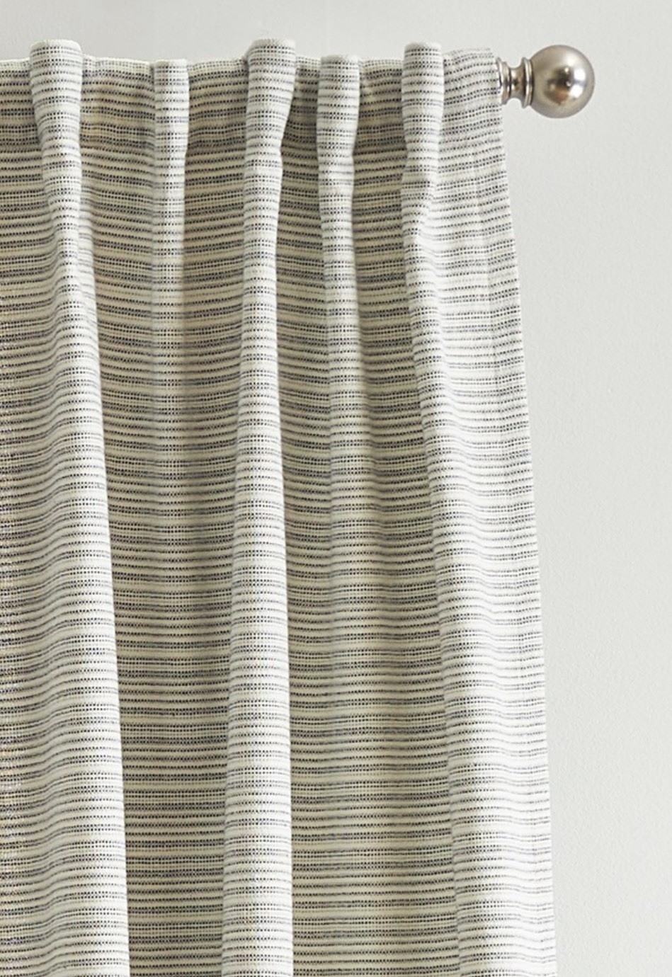 DKNY Pure Striped Textured Curtains White/Blue 50” X 96” Pair Of Panels NIB