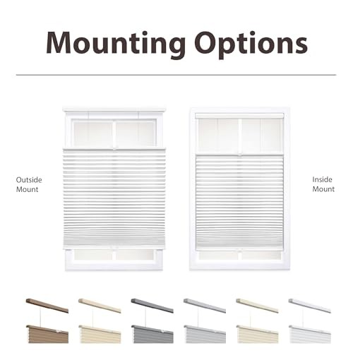 Cordless 1.5″ Light Filtering Top Down Bottom Up Cellular Shade, 21.5″ W x