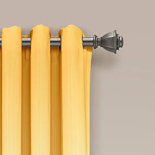Umbre Fiesta Light Filtering Window 52″W x 63″L (Pack of 2) Yellow & Gray Pair