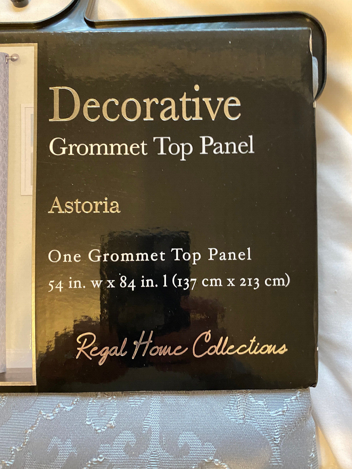 Regal Home Collections Grommet Gray Floral Curtain Astoria 54 x 84 One Panel