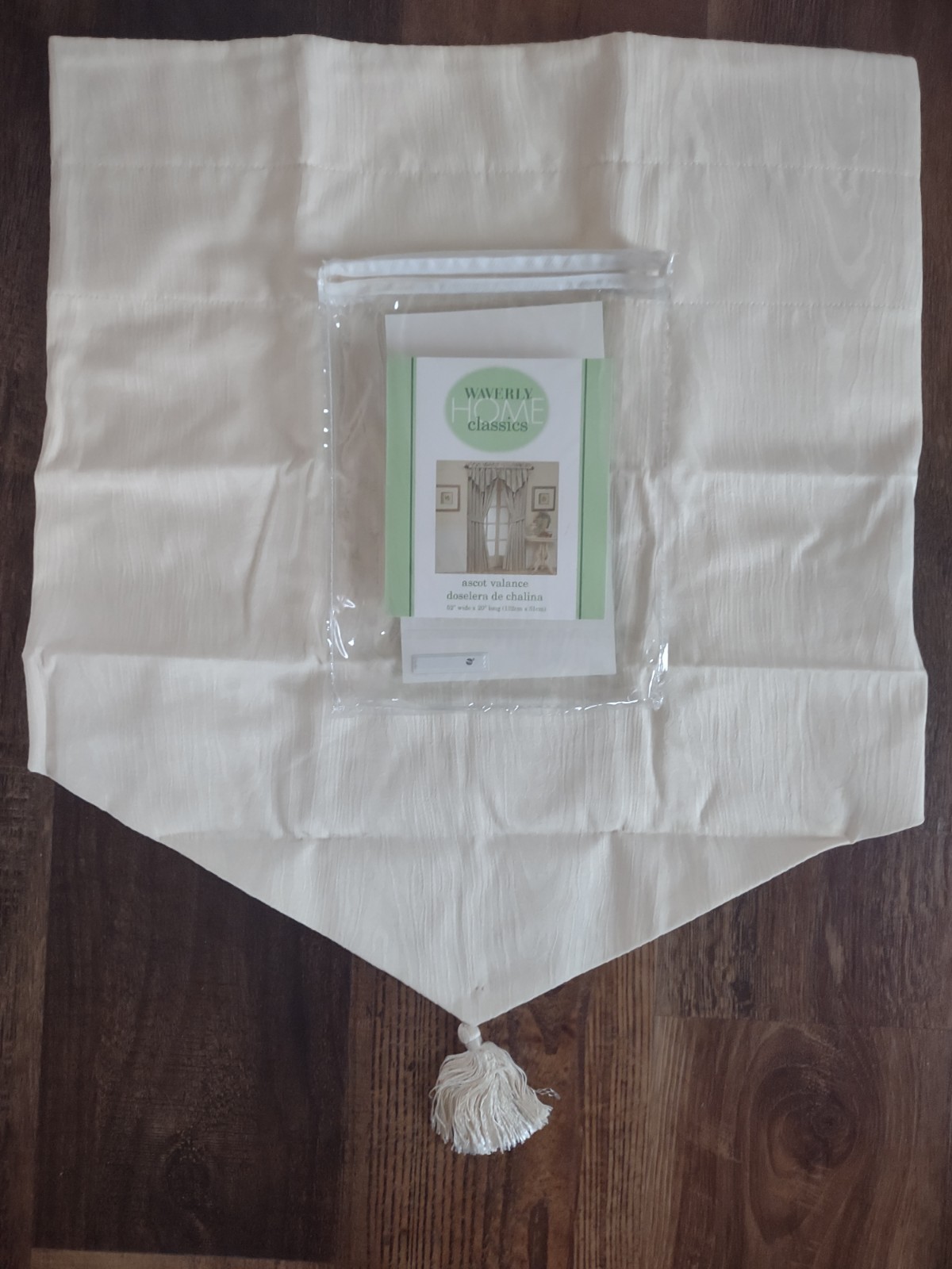 Waverly Home Classics MOIRE Ascot Valance Champagne 52″ x 20″ ~ NEW