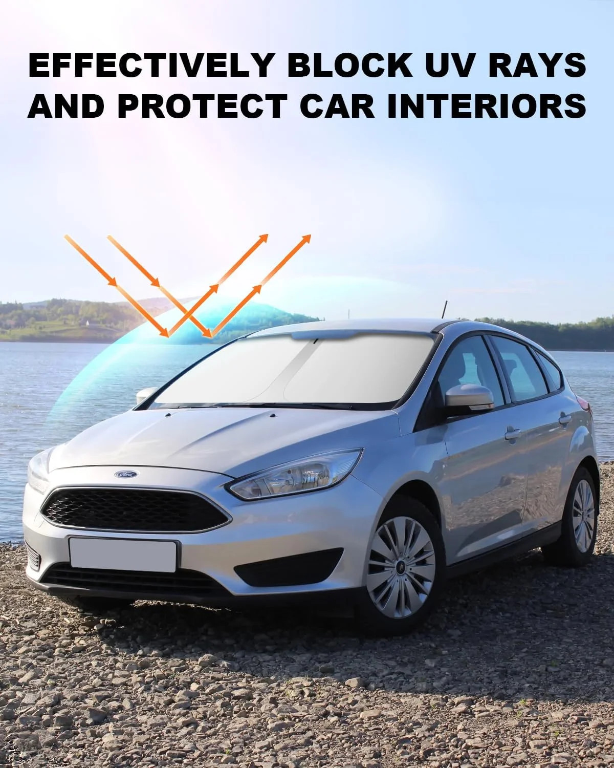 2026 Upgrade Front Windshield Sunshade fit for Ford Focus 2012-2018 Reflector Fo