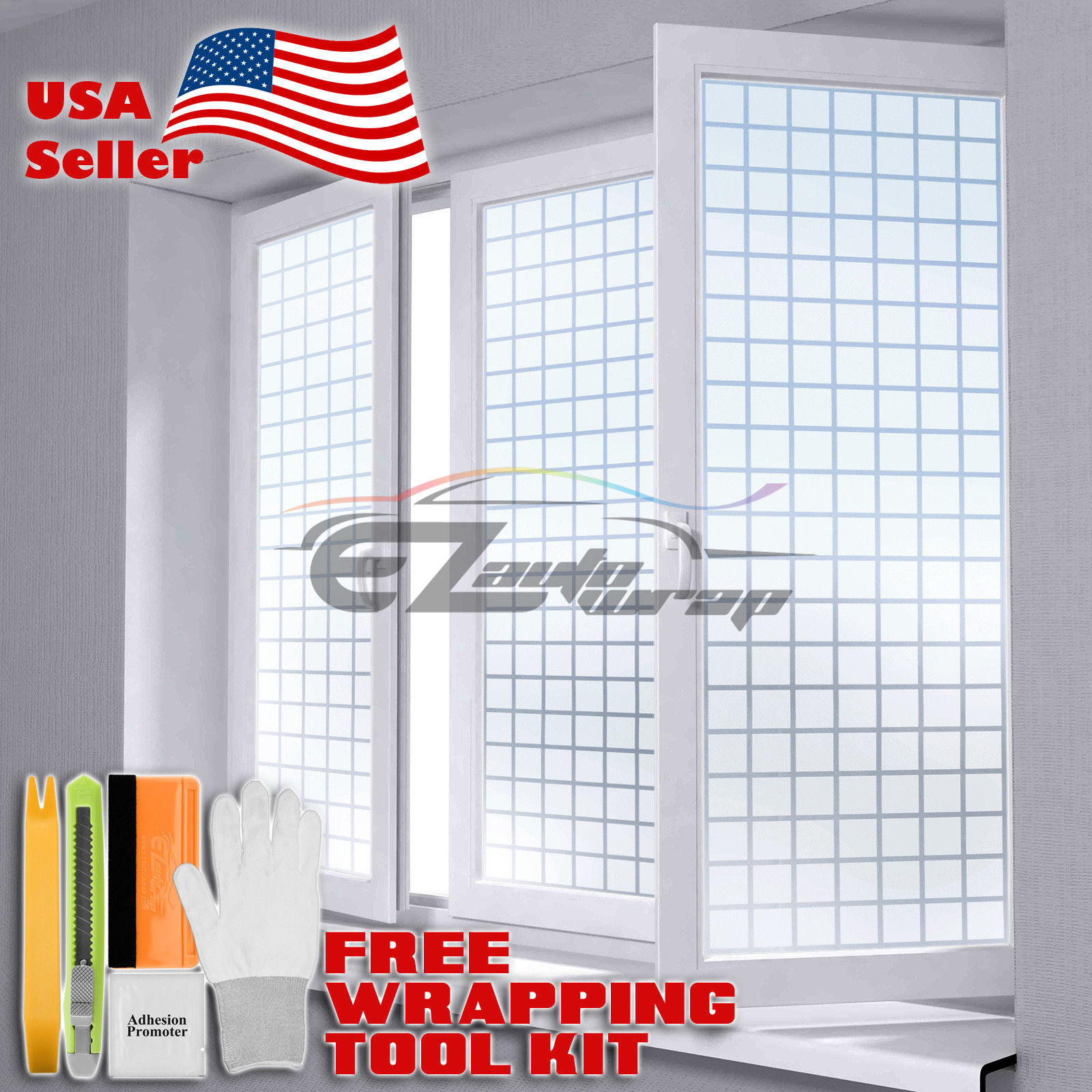 【Frosted Film】 Glass Home Bathroom Window Security Privacy Sticker #5042