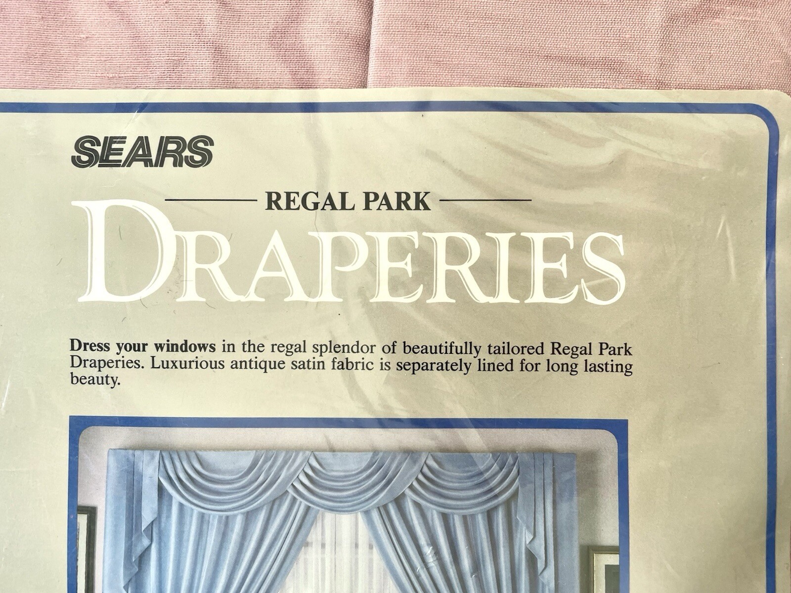 Pink Drapery Panel Set 84×48 In Pink/ Rose Color Regal Park Brand Sears 1 Pair
