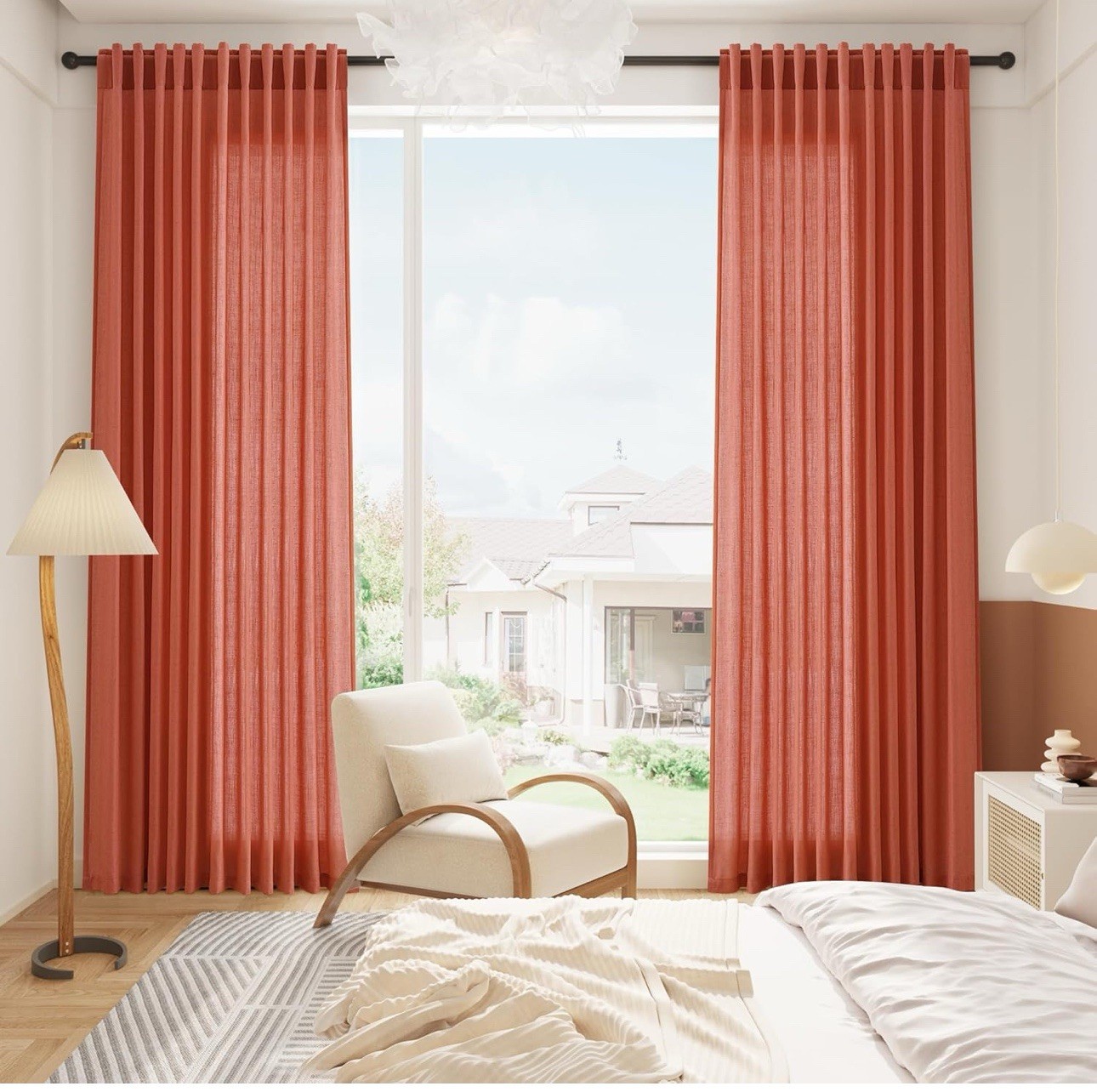 Aesthetics Curtains 2 Panels Linen Blend 52×120