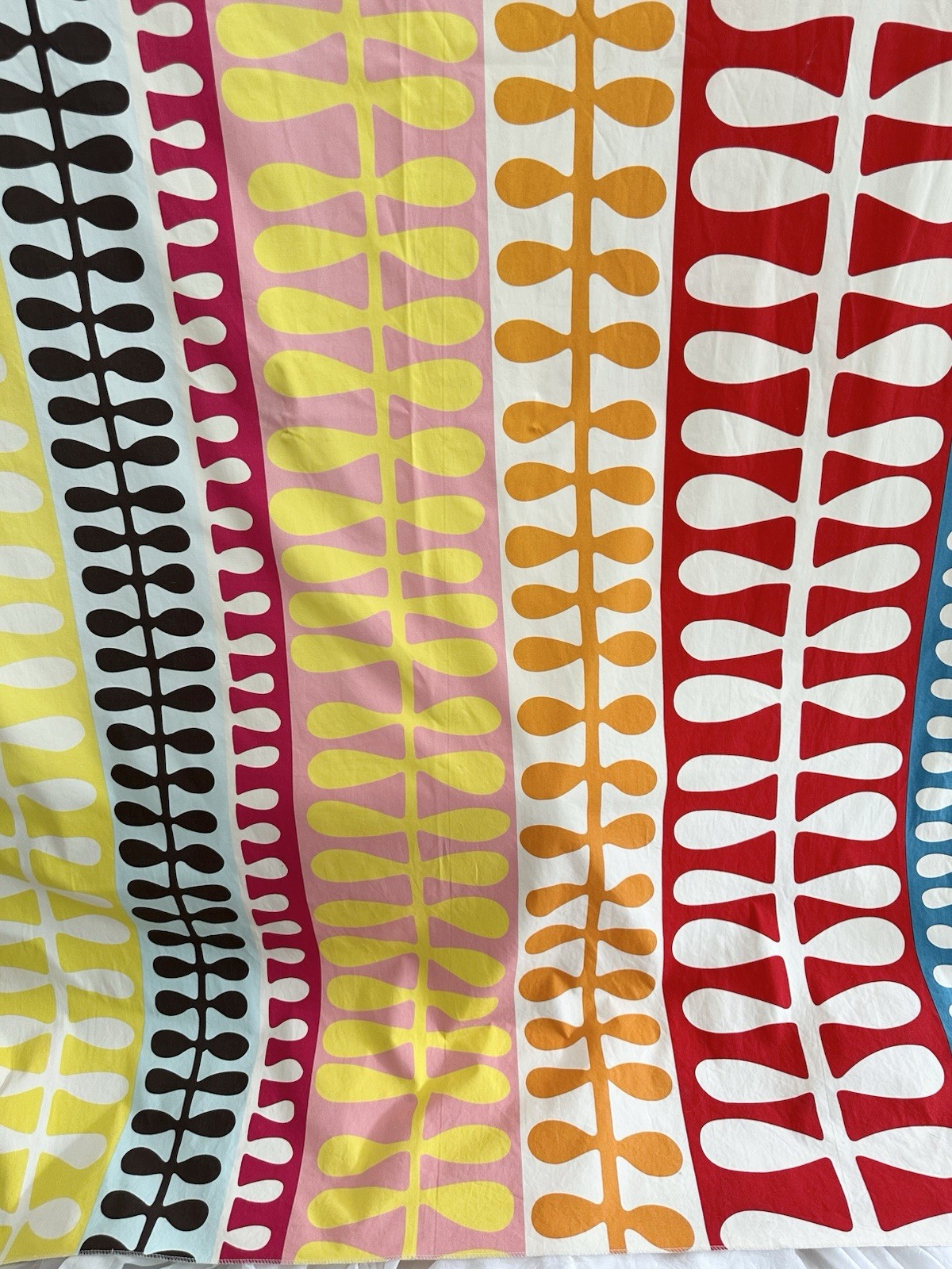 2 IKEA HEDDA Curtain Drape MultiColor MCM Modern Leaves MOD Modern RARE 93 X 56