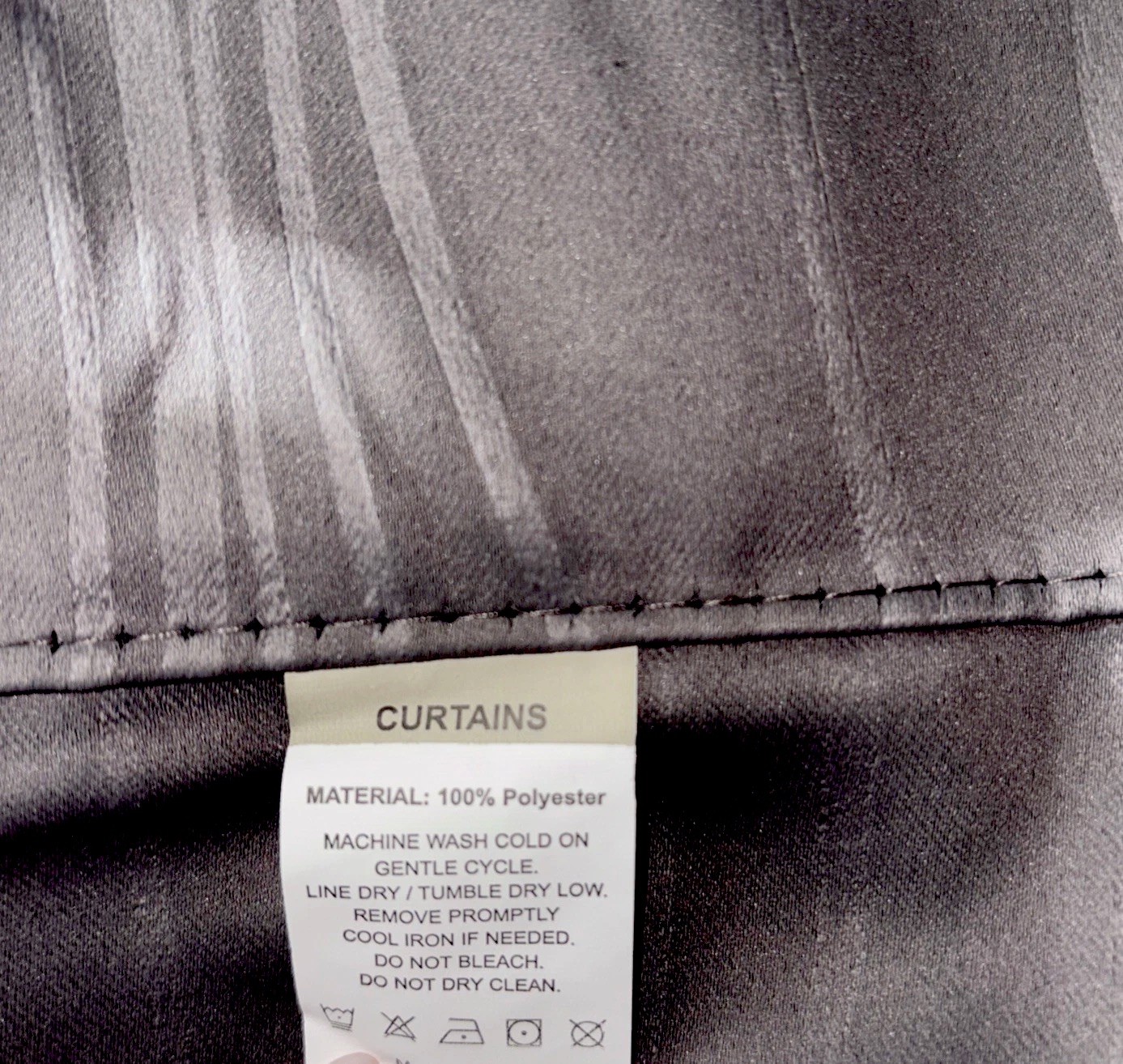 2 Panel Blackout Sateen Window 52 x 108 Grommet Wave Grey Thermal Curtain SET