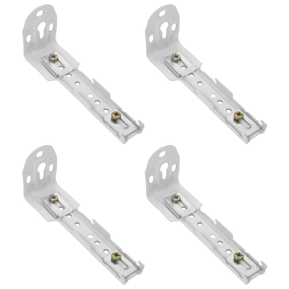 4 Pcs Double Curtain Rail Brackets Track Mounting Hardware Wall Holder