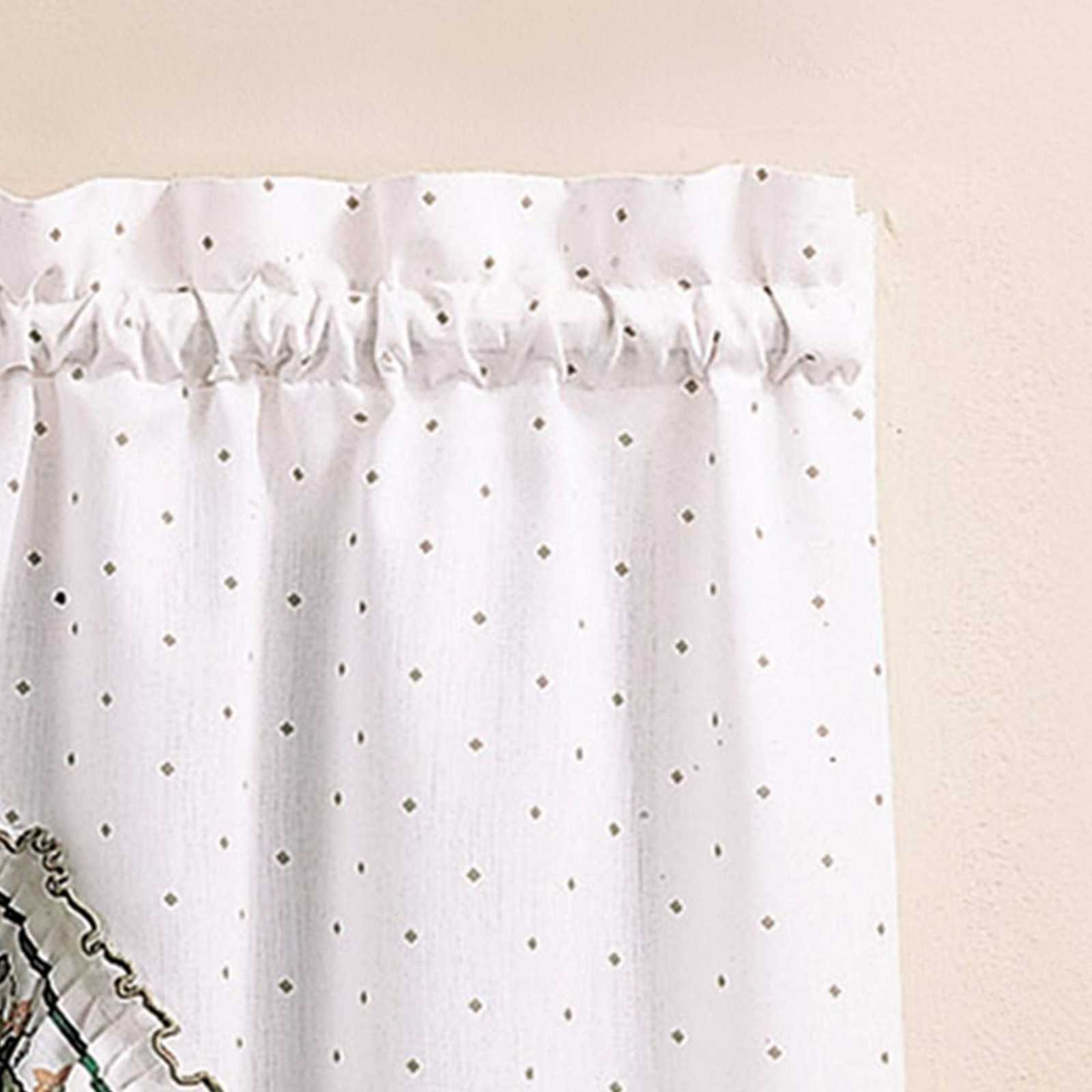 Cottage Ivy Country Curtain Tier and Swag Set 56×24 Window Curtains