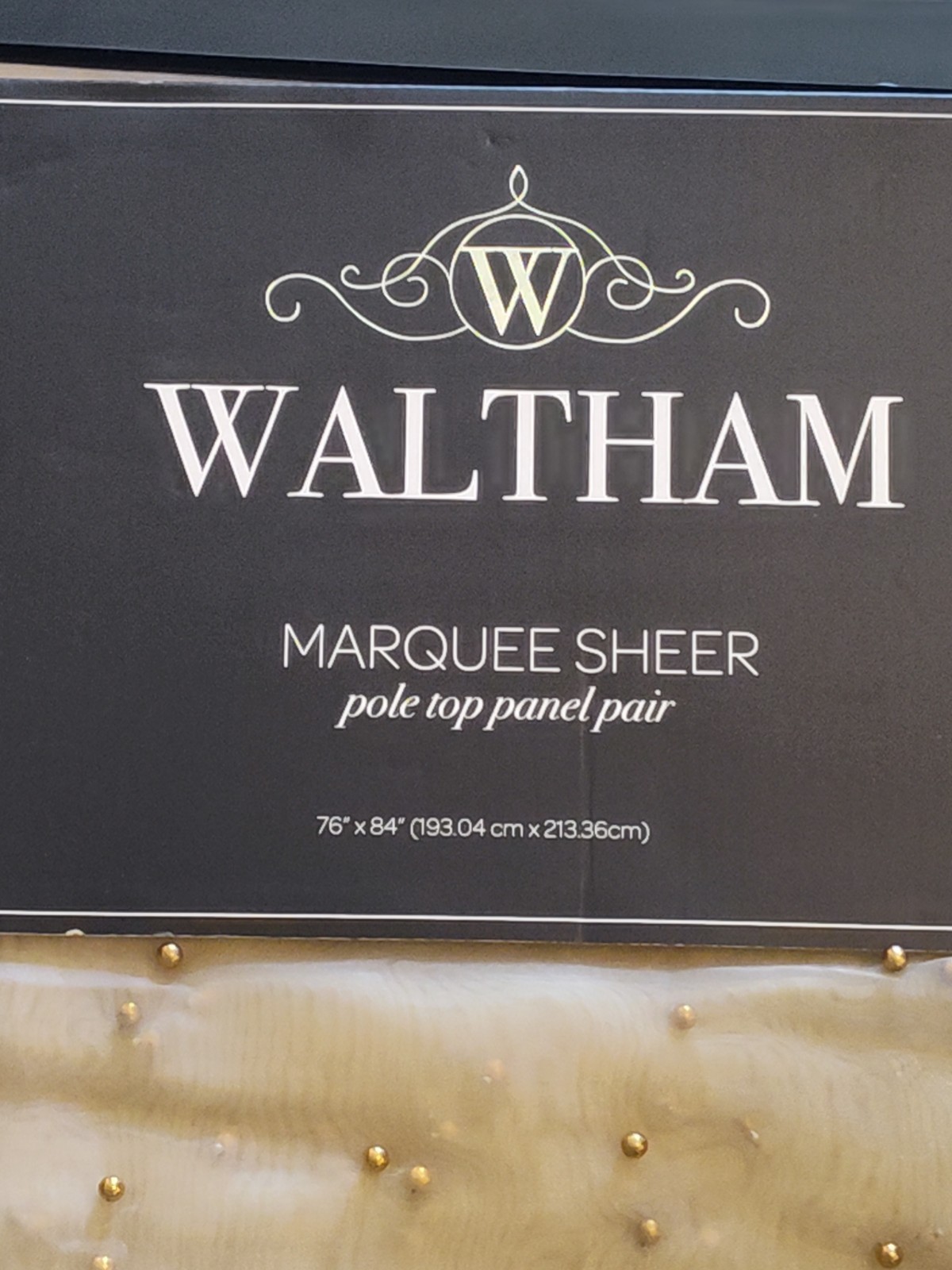 4pn New Tonal Gold Beaded Sheers Drapes Laura Ashley/ Waltham Marquee 76×84″