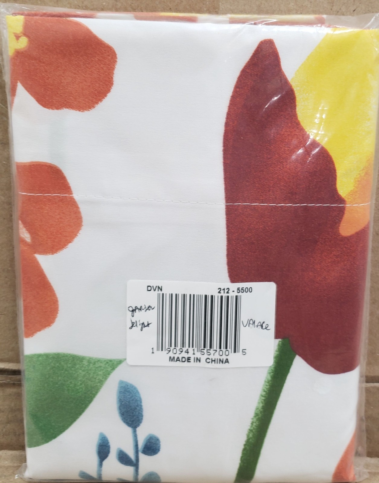 1 Fabric Printed Valance (16″x54″)(no tiers) FLOWERS & LEAVES,GARDEN DELIGHT, LK