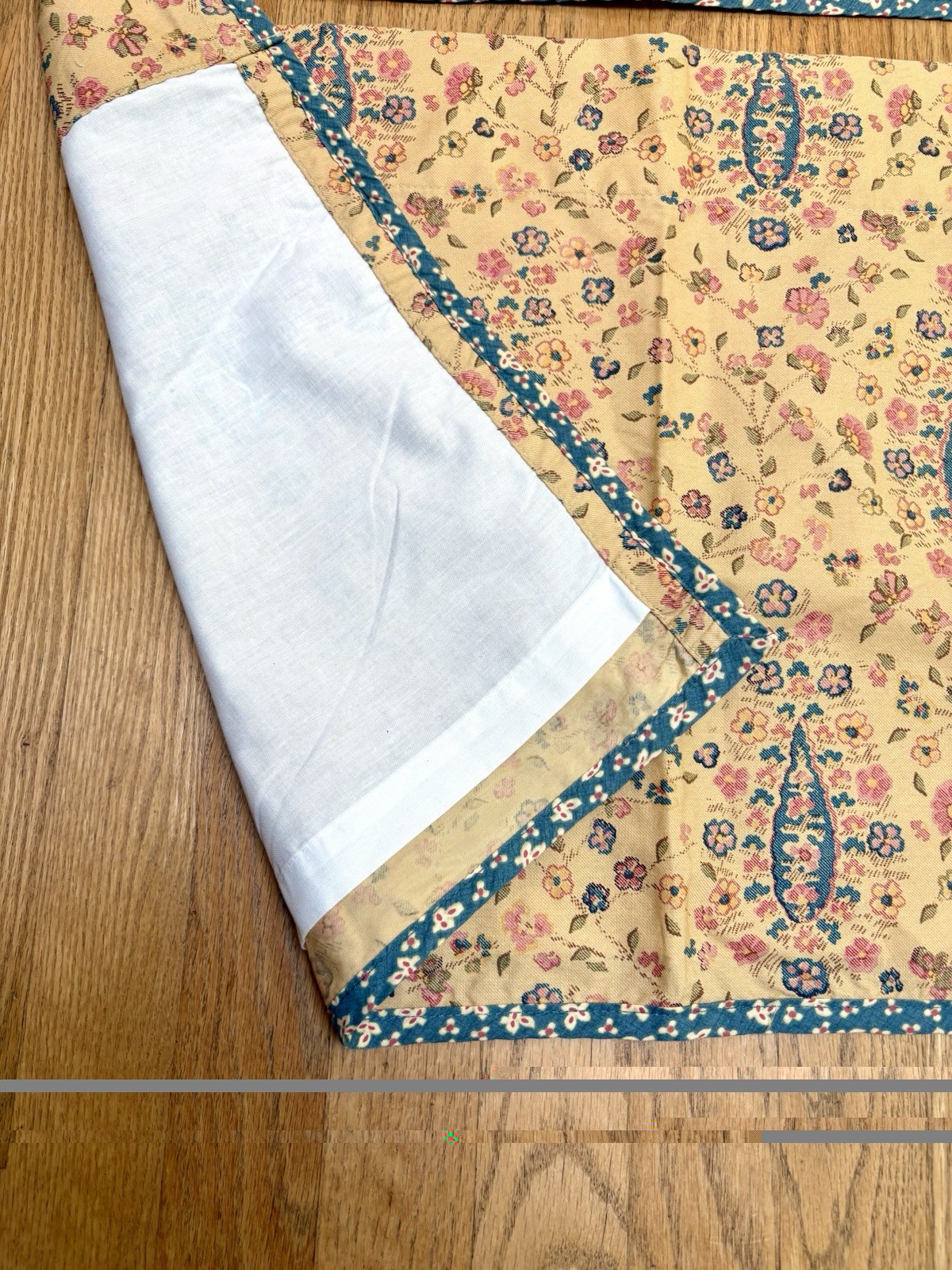 Pair Ralph Lauren CHAPS Home Montauk Valances 100% Cotton 59x 17 Paisley Lined