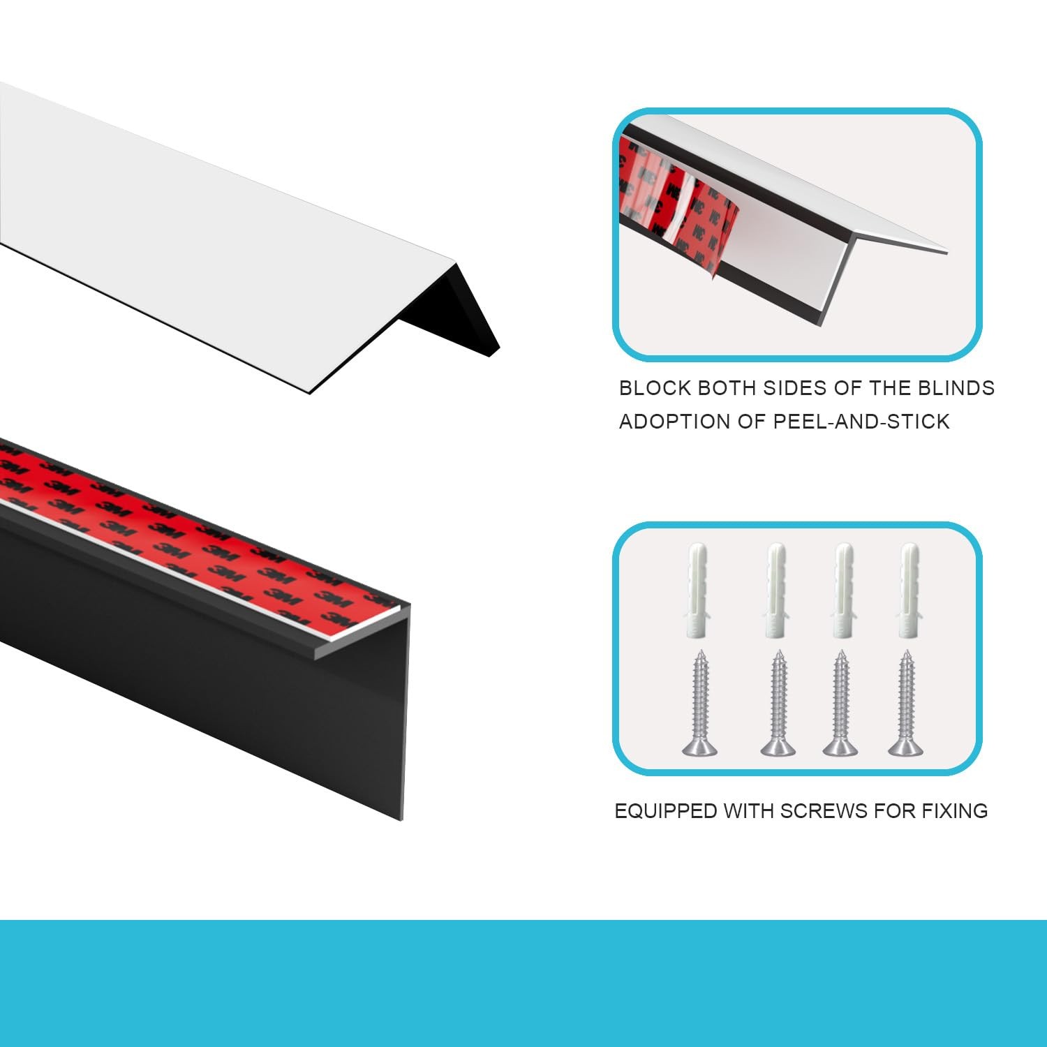 Light Blocking Strips, Light Blockers for Window Shades and Blinds, Block Lig…