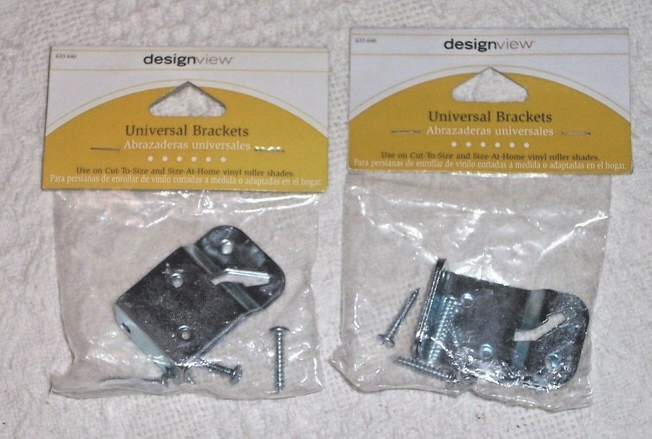 (1090) 2 -Designview Universal Brackets Roller Shade Blinds 633 646