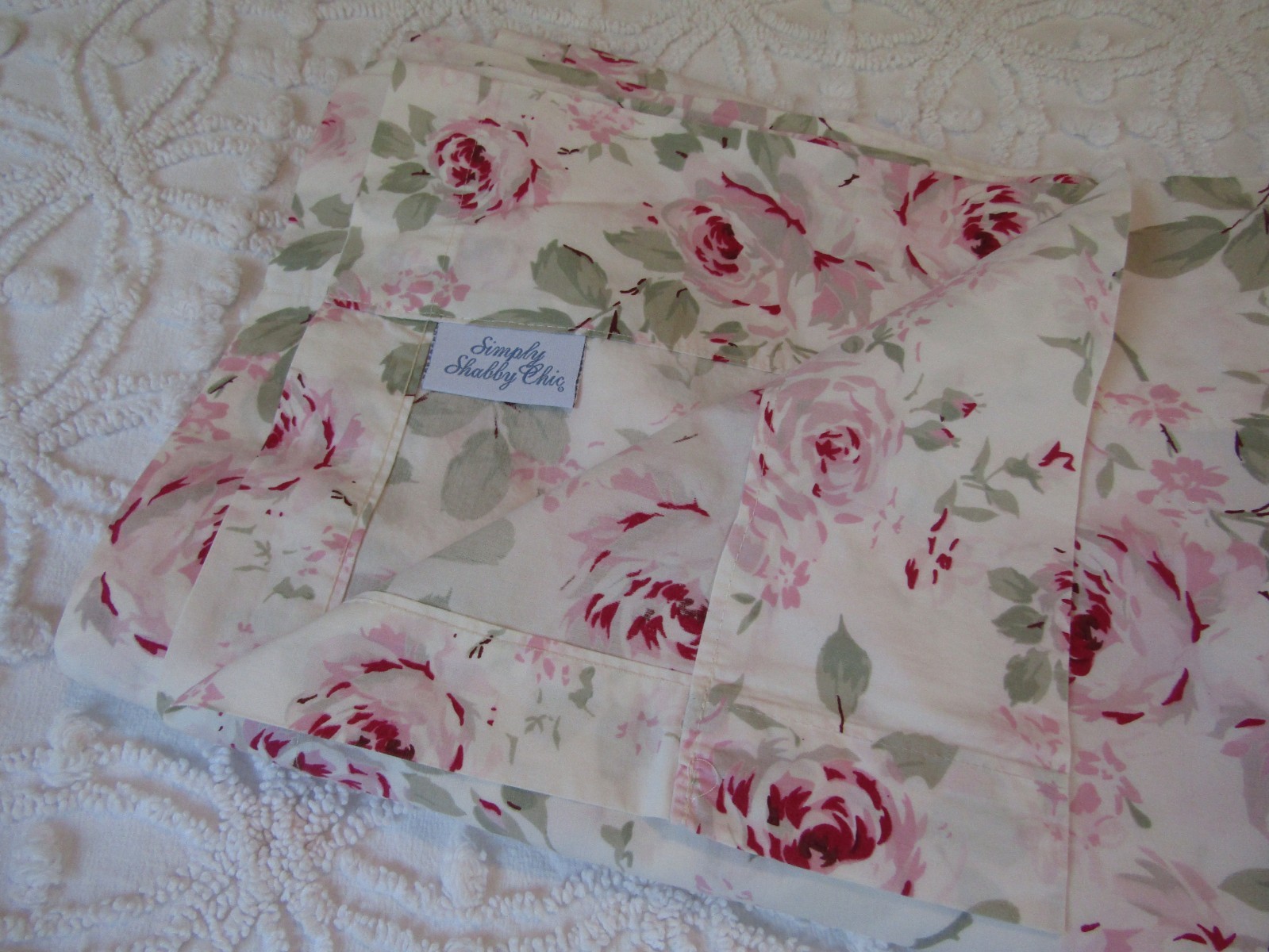 Simply Shabby Chic Rosalie Curtain Panel NWOT 54″ x 85″ Pink Roses