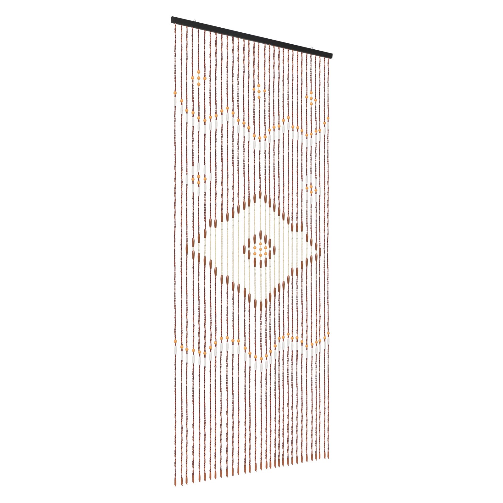 Door Curtain Boho Rustic Door Curtain for Doorway Bamboo Wood Rectangular
