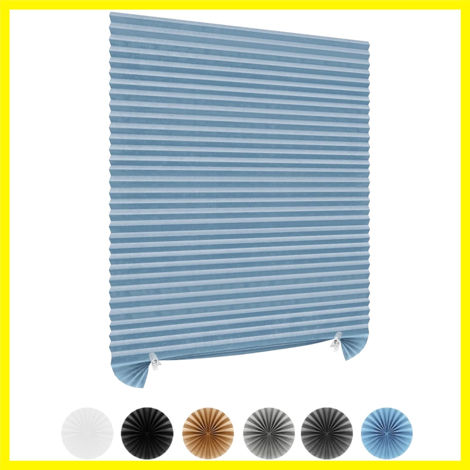 Window Blinds Cordless No Drill Cut to Size Clip On Stick On Self Adhesive Te…